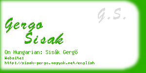 gergo sisak business card