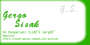 gergo sisak business card